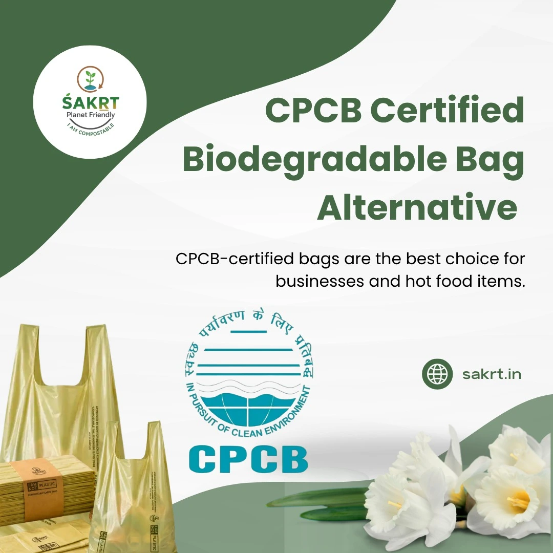 CPCB certified biodegradable bag alternatives for hot food and retail by SAKRT
