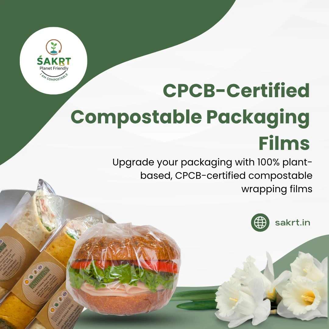 CPCB certified compostable wrapping film and cling wrap by SAKRT