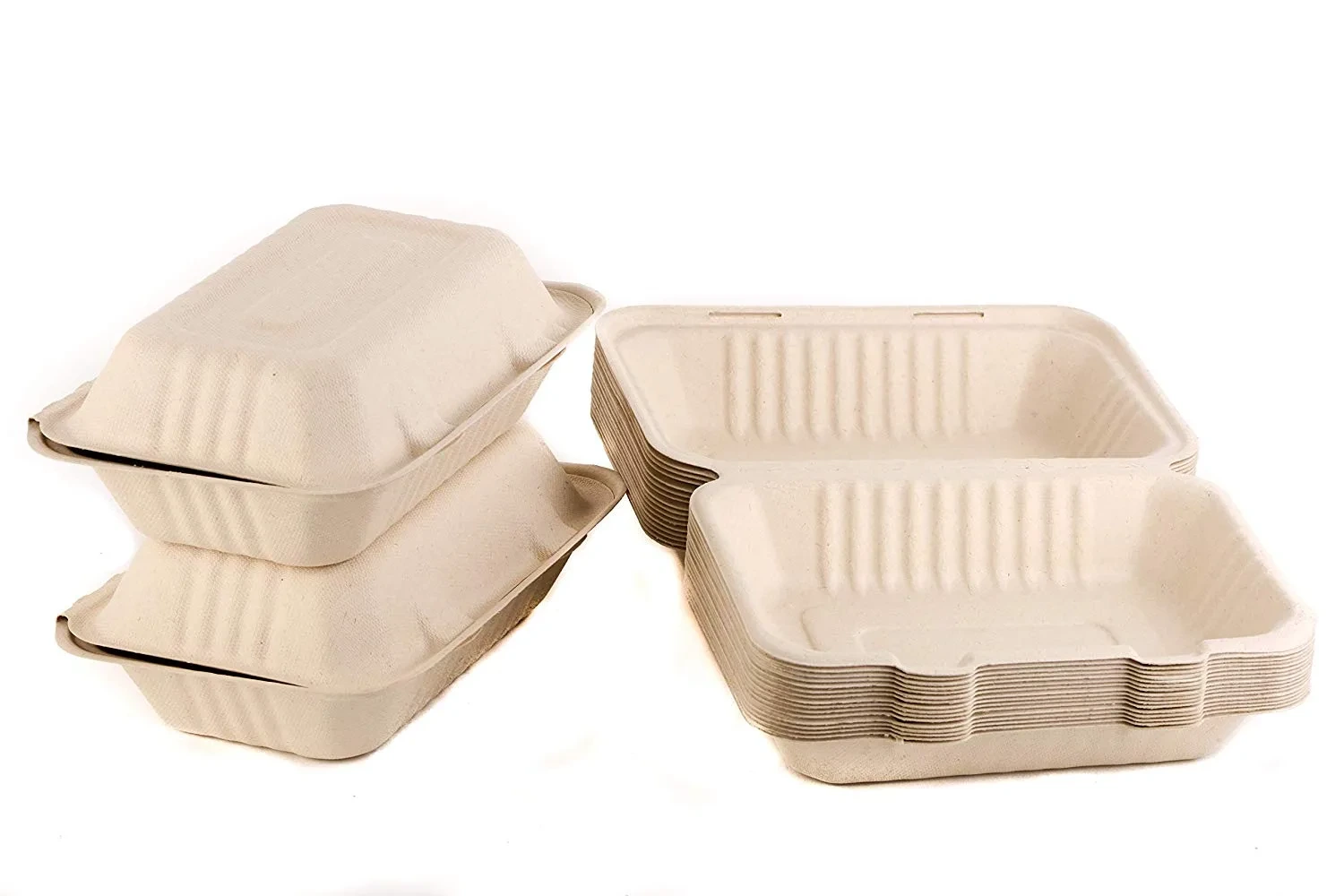 Eco-friendly Compostable clam shell containers for restaurant food delivery