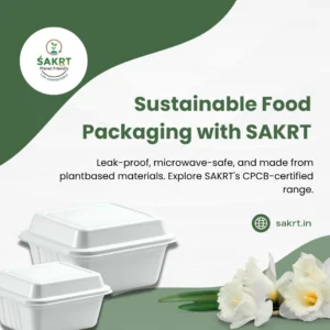 Eco-friendly compostable clam shell containers for restaurant food delivery