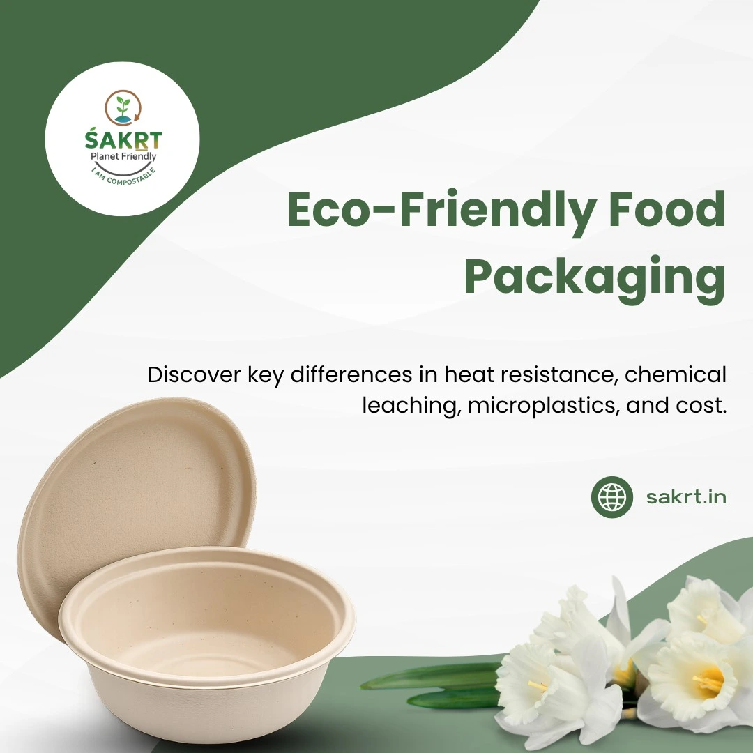 Sugarcane bagasse biodegradable bowl vs plastic bowl for takeaway food