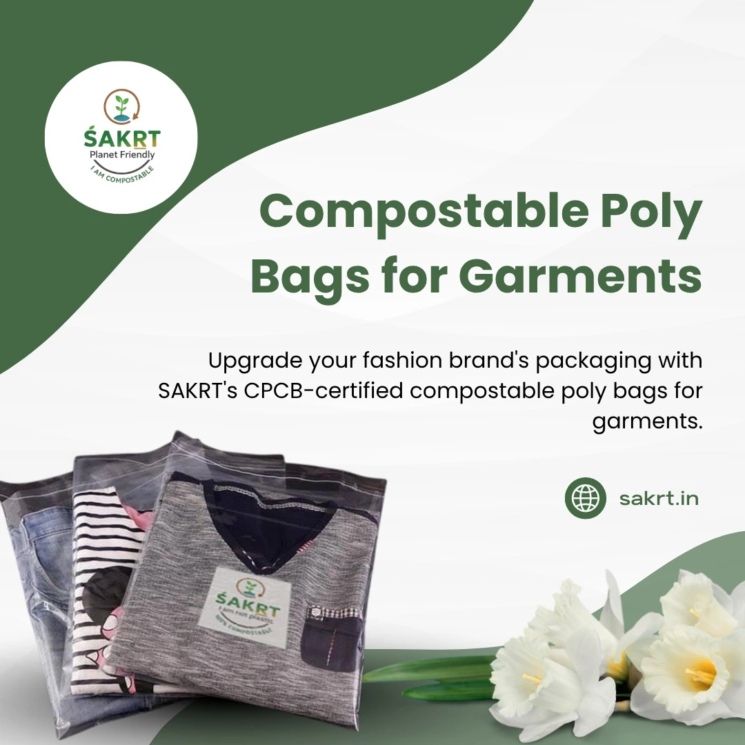 SAKRT's compostable garment bags are the ultimate upgrade for your business.