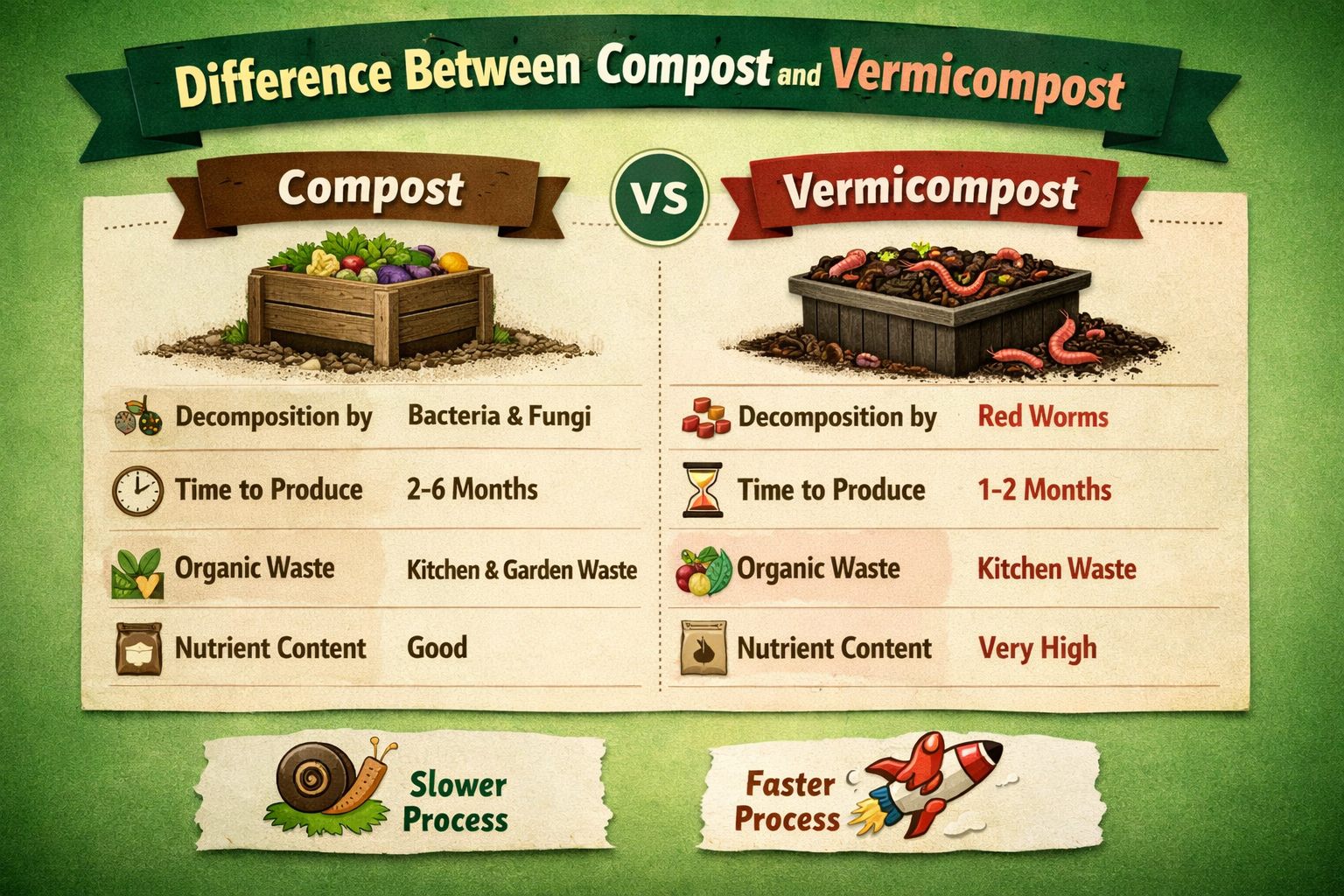 compost and vermicompost